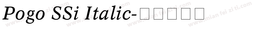 Pogo SSi Italic字体转换